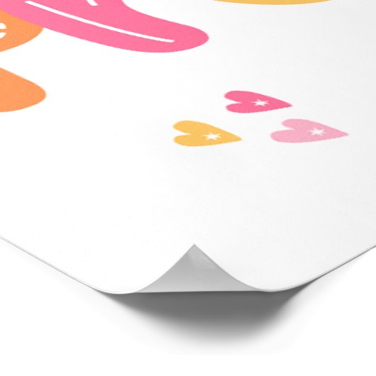 幼稚園の最初の日のサイン新学期写真 ポスター (角)