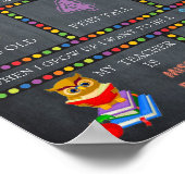 幼稚園の最初の日のサイン，チャックボード ポスター (角)