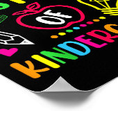 幼稚園の最初の日の幸せな先生の子供たち ポスター (角)