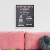 幼稚園の最初の日の私の看板 キャンバスプリント (インサイチュ (リビング))