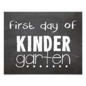 幼稚園の最初の日の黒板の看板 フォトプリント            (正面)