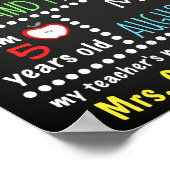 幼稚園の最初の日の黒板ポスター ポスター (角)