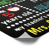 幼稚園の最初の日の黒板ポスター ポスター (角)