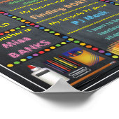 幼稚園の最初の日,チャックボードのサイン写真GIRL ポスター (角)