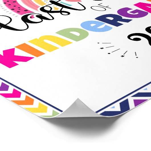 幼稚園の最後の日の写真のプロップサイン ポスター (角)