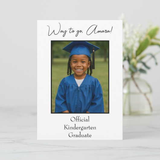 幼稚園の正式写真 招待状 (スタンド正面)