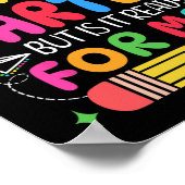 幼稚園の第一日女の子の最初の日 ポスター (角)