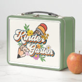 幼稚園の花と鉛筆金弁当 メタルランチボックス (インサイチュ)