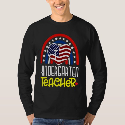 幼稚園の虹の先生の新学期 フラグA Tシャツ (正面)