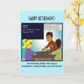 幼稚園の退職挨拶状 カード (黄色い花)