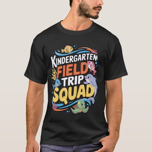 幼稚園の遠足スクワッド動物 Tシャツ (正面)