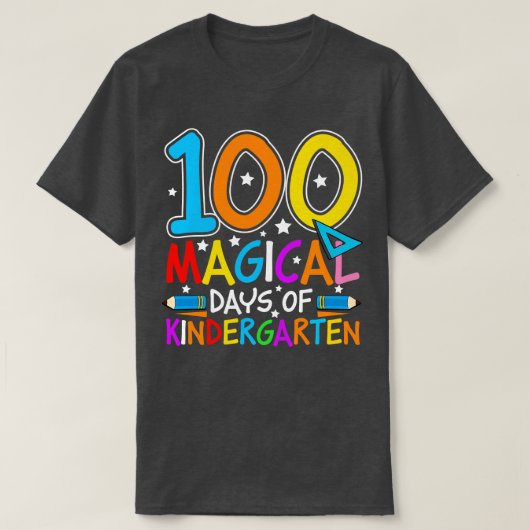 幼稚園の魔法の日100 Tシャツ (デザイン正面)