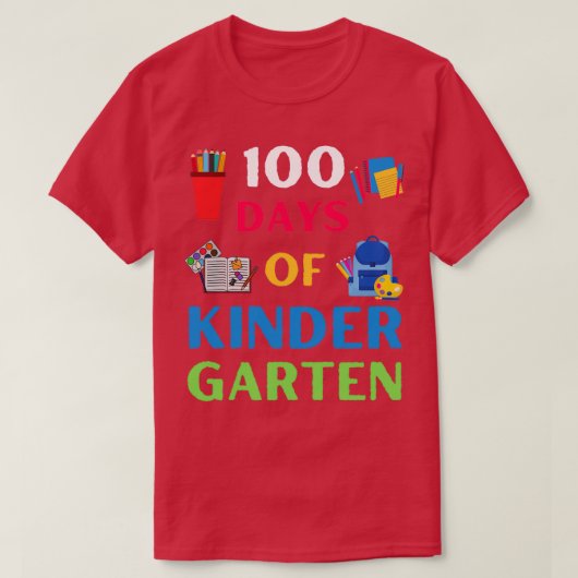 幼稚園の100日お祝いキッズギフト1 Tシャツ (デザイン正面)
