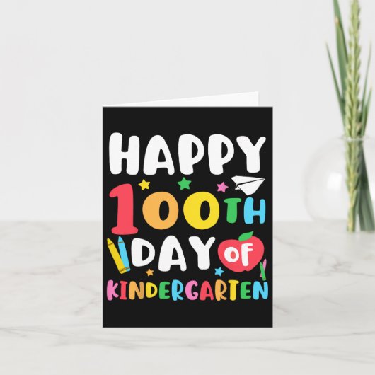 幼稚園の100日目先生子供100日Sc カード (正面)