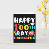 幼稚園の100日目先生子供100日Sc カード (黄色い花)