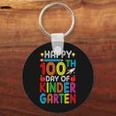 幼稚園の100日目先生子供100日Sm キーホルダー (正面)