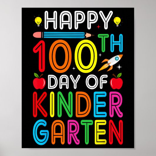 幼稚園の100日目先生子供100日Sm ポスター (正面)