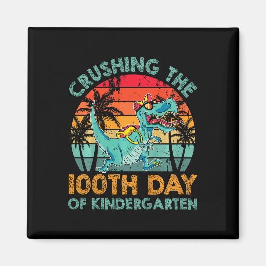 幼稚園の100日100日目の粉砕 マグネット (正面)