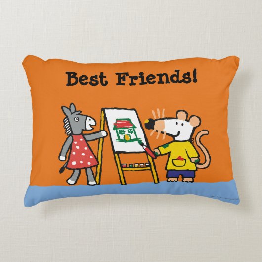 幼稚園のMaisyそして正気でないペンキ アクセントクッション (正面)