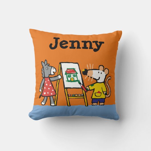 幼稚園のMaisyそして正気でないペンキ クッション (正面)