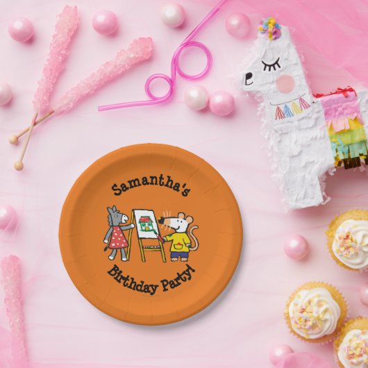 幼稚園のMaisyそして正気でないペンキ ペーパープレート (パーティー)