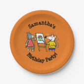 幼稚園のMaisyそして正気でないペンキ ペーパープレート (正面)