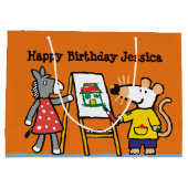 幼稚園のMaisyそして正気でないペンキ ラージペーパーバッグ (裏面)