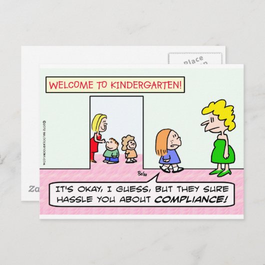 幼稚園はコンプライアンス ポストカード (正面/裏面)
