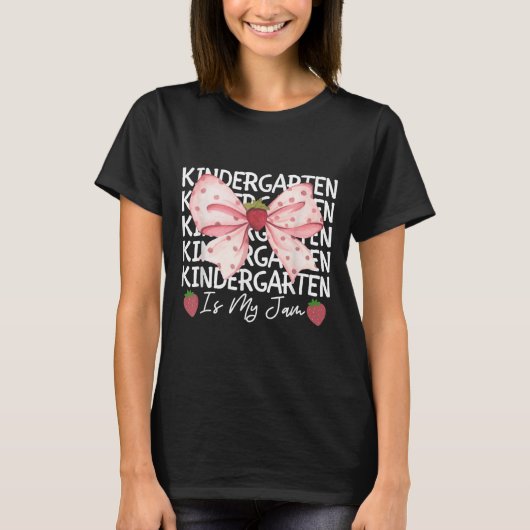 幼稚園は私のジャムイチゴ新学期G Tシャツ (正面)