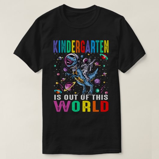 幼稚園は、この世界の恐竜の宇宙飛行士から出ている Tシャツ (デザイン正面)