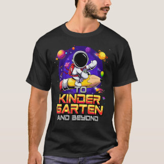 幼稚園へそしてその先へ宇宙飛行士のバックトゥスクール Tシャツ
