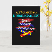 幼稚園へようこそ – クレイオン カード (黄色い花)