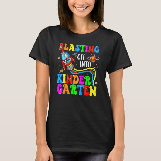 幼稚園へ向けて大脱出！ 男の子のバックトゥスクール Tシャツ (正面)