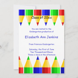 幼稚園または小学校の卒業お知らせ 招待状