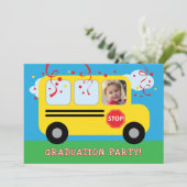 幼稚園または就学前の卒業写真インビタット 招待状 (スタンド正面)