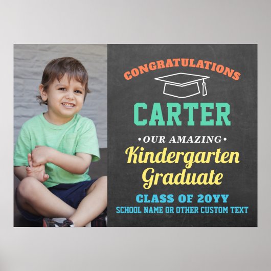 幼稚園または就学前の子供の写真 ポスター (正面)