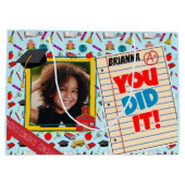 幼稚園または幼稚園の卒業の写真のギフトバッグ ラージペーパーバッグ (裏面)