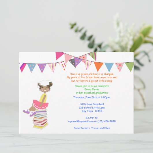 幼稚園または幼稚園の招待状 招待状 (スタンド正面)