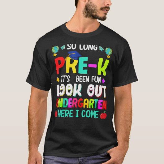 幼稚園まで長い幼稚園ここで卒業来者 Tシャツ (正面)