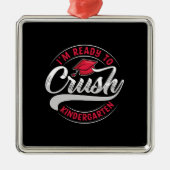 幼稚園をつぶす覚悟はできている メタルオーナメント (正面)