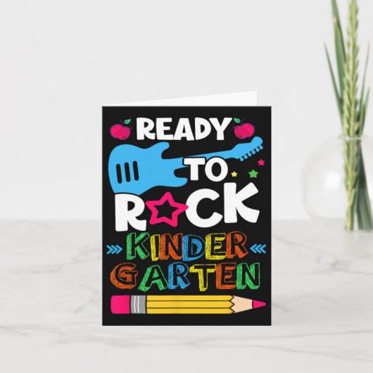 幼稚園をロックする準備ができている幼稚園の日 カード (正面)