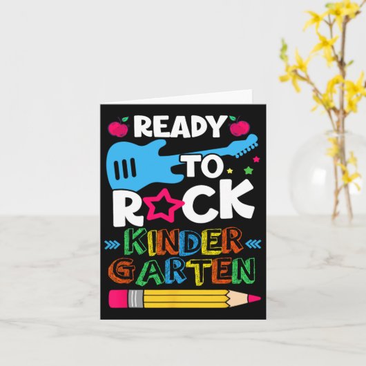 幼稚園をロックする準備ができている幼稚園の日 カード (黄色い花)