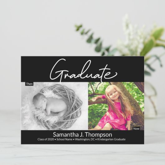 幼稚園を卒業して卒業した今の写真 案内状 (スタンド正面)