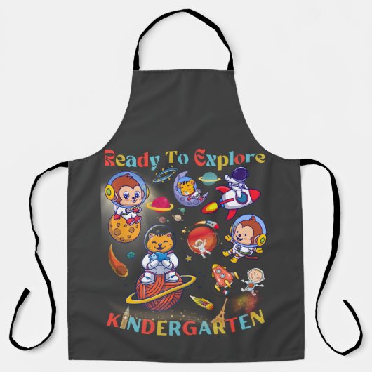 幼稚園を探索する準備ができている エプロン (正面)