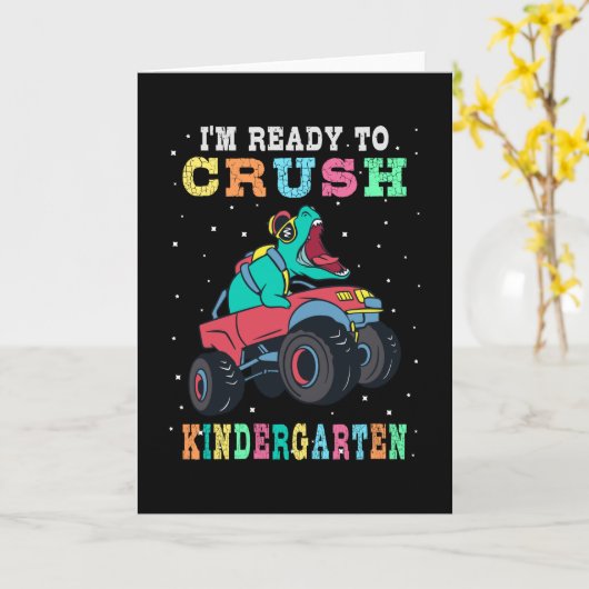 幼稚園を潰す準備ができている カード (黄色い花)