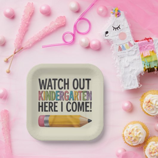 幼稚園を見守る私の来新学期 ペーパープレート (パーティー)