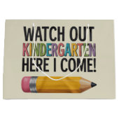 幼稚園を見守る私の来新学期 ラージペーパーバッグ (正面)