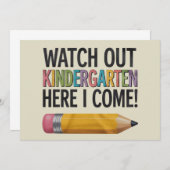 幼稚園を見守る私の来新学期 招待状 (正面/裏面)