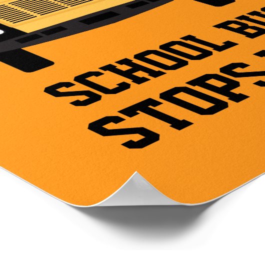 幼稚園イエロースクールバストップスこちら待機 ポスター (角)