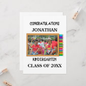 幼稚園カスタム卒者のシャルボード写真 カード (正面/裏面インサイチュ)